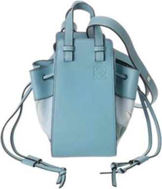 Loewe Pre-owned Bucket Bags, female, Blue, Size: ONE SIZE Pre-owned Canvas Bucket Bag