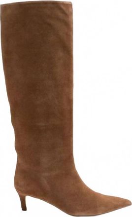 Free People Womens Kiki Kitten Heel Boot In Tan Suede