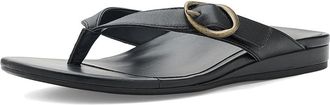 Vionic Grove Womens Sandals Black Leather : 6.5 M, Suede