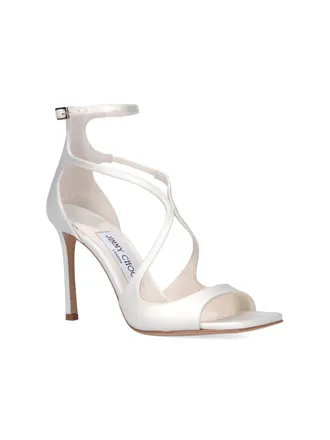 Jimmy Choo London Womens Sandals White Outer: Textile