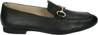 Paul Green Zwarte Instappers met Rubberen Zool - Dames - Loafers - Zwart - 37 1/2 EU - Leer - Schoenen