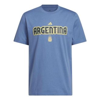 adidas World Cup 26 Argentina Home Graphic T-Shirt Crew Blue KG3078