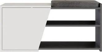 Calicosy Mueble de almacenamiento de zapatos antracita y blanco L104,6 cm