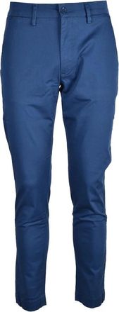 Hamaki-Ho Slim-Fit Blue Trousers with Tailored Silhouette and Mid-Rise Waist