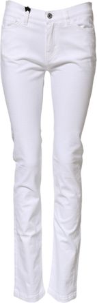 Dolce & Gabbana Womens White Grace Mid Waisted Skinny Denim Jeans Cotton Elastane Clothing