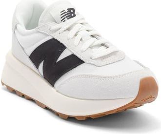 New Balance Gender Inclusive 370 Sneaker in Sea Salt/Black Cement at Nordstrom, Size 9.5 Womens