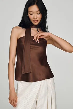 Maeve Clara Strapless Scarf Top by Maeve