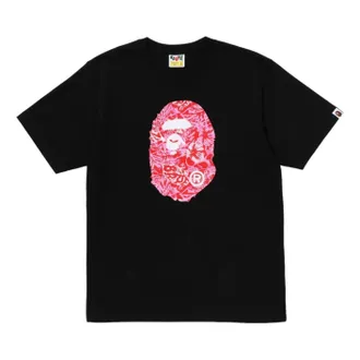 A Bathing Ape Resort Ape Head Relaxed Fit T-Shirt Black 0ZXTEM321101QBKX