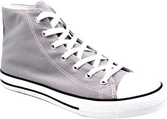 Generic Mens High Top Classic Trainers Sport Shoes Basketball Sneakers Lace Up Walking (Grey, UK Footwear Size System, Adult, Men, Numeric, Medium, 11)