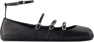 Alexander McQueen Leather flats - Dames - Ballerinas - Zwart - 37 EU - Leer - Schoenen