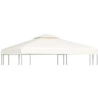 vidaXL Vidaxl - Cubierta De Repuesto De Cenador 310 G/m&sup2; Blanco Crema 3x3 M Blanco
