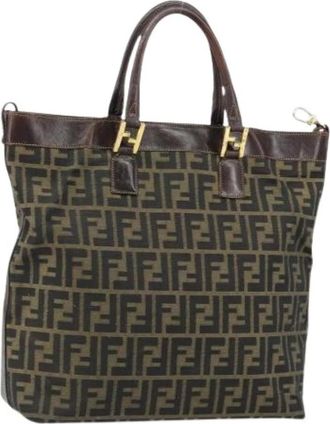 Fendi Pre-owned Canvas Tote Bag - Dames - Vintage Shopper - Bruin - ONE Size - Vintage