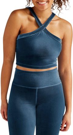 Beyond Yoga Converge Crop Tank in Blue Gem at Nordstrom Rack, Size X-Large