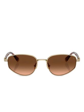 Brunello Cucinelli oval-frame sunglasses - women - Titanium - 54 - Gold