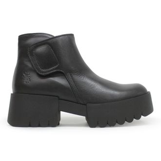 FLY London ENDO006FLY Rug Leather Womens Ankle Boots - Black - Size:UK 7