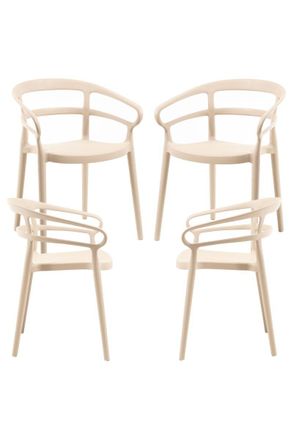 Regalos Miguel Packs Sillas Jard&iacute;n - Pack 4 Sillas Kope - Beige