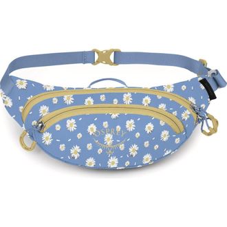 Osprey Mini Daylite Water Repellent Belt Bag in Daisy Print Sevres Blue at Nordstrom