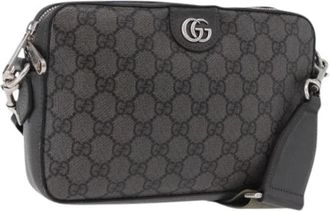 Gucci Pre-owned Vintage Shoulder Bag - Dames - Vintage Schoudertas - Grijs - ONE Size - Leer - Vintage