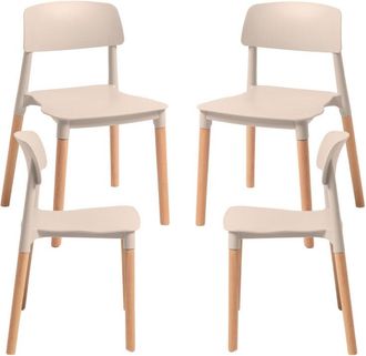 Regalos Miguel Packs Sillas Comedor - Pack 4 Sillas Estin - Beige