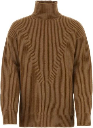 Jil Sander Brown Turtle Neck Sweater