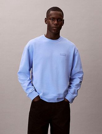 Calvin Klein Cotton Terry Badge Sweatshirt