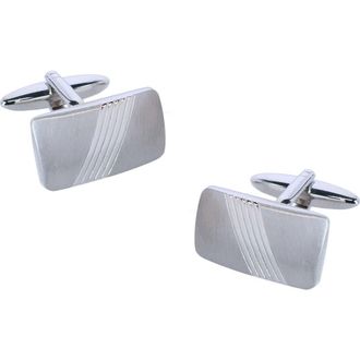 Trafalgar Store Diagonal Detailed Rhodium Cufflinks in Silver at Nordstrom