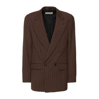 Dries Van Noten Heren, Jassen, Bruin, Maat: L