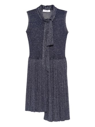 John Galliano 2010s geplooide jurk - Blauw