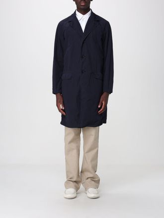 Aspesi Trench monopetto in nylon al ginocchio con collo a rever e tasche a patta