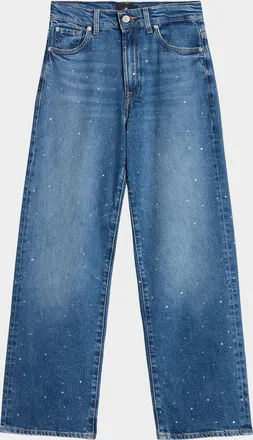 7 For All Mankind Stovepipe Embellished Straight-Leg Jeans