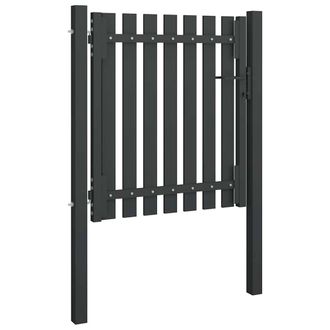 Berkfield Home Garden Fence Gate Steel 1x1.25 m Anthracite in Dark Grey