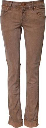 Acht Low Waist Skinny Denim - Dames - Regular Fit Jeans - Bruin - W26 - Denim - Jeans