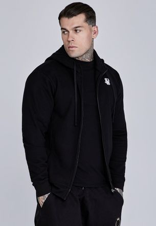 Siksilk Mens Black Essentials Full Zip Hoodie XXL