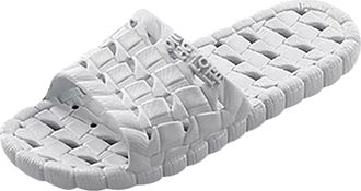 Generic Men Fashion Solid Color Quick Drying Water Leakage Non Slip Indoor Outdoor Comfortable Flat Slippers for Daily Wear (Grey, 7)