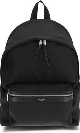 Saint Laurent City Rugzak - Heren - Rugzakken - Zwart - ONE Size - Leer - Tassen