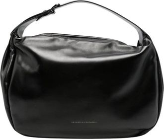 Brunello Cucinelli Boule Hobo Bag - Dames - Schoudertassen - Zwart - ONE Size - Leer - Tassen