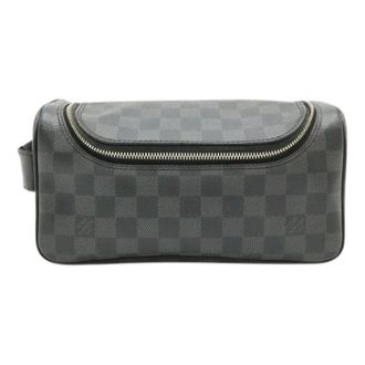 Louis Vuitton Pre-owned Clutches, male, Black, Size: ONE SIZE Pre-owned Damier Graphite travel pouch