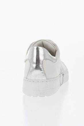 Ferragamo Sneakers Basse NUMB in Pelle con Dettaglio Gancini Stampato Salvatore Ferragamo