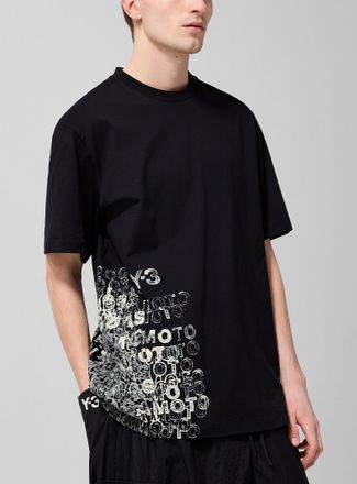 Yohji Yamamoto Mens GFX stamped logo T-shirt