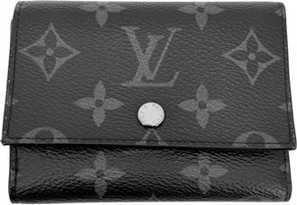 Louis Vuitton Black Monogram Eclipse Wallet (Tri-Fold) (Pre-Owned)