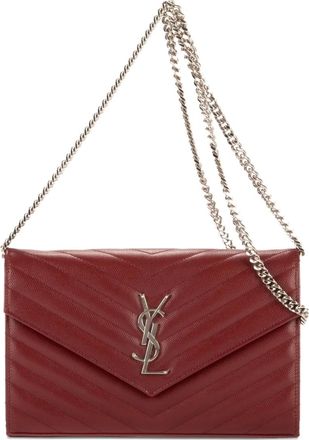 Saint Laurent Borsa a spalla trapuntata - Rosso