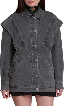 Avec Les Filles Oversize Seamed Jacket in Grey Wash at Nordstrom Rack, Size X-Small