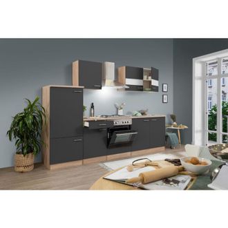 Respekta Cucina blocco cucina blocco cucina rovere grigio merle 270 cm Respecta