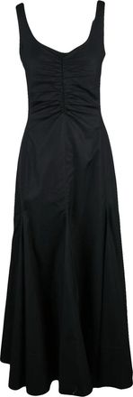 Sportmax Black Galante Cotton Ruched Dress