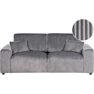 Beliani Beliani - Sof&aacute; De Pana 3 Plazas C&oacute;modo Sal&oacute;n Moderno Gris Sandora