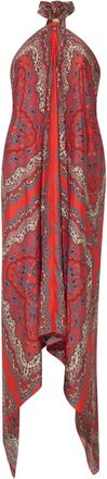 Cara Cara Abito asimmetrico Twist con stampa paisley - Rosso