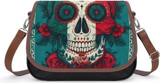 Generic Mexico Sugar Skull Day Of The Dead Fashion Womens Crossbody Bags Novelty Handbag Shoulder Bag Purse