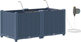 vidaXL Jardineras Gris 80 X 40 X 37.5 Cm Acero Vidaxl