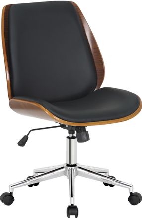 Clp Silla De Oficina Mitch Nogal/negro Cromado