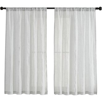 French Connection Charter Crushed Set of 2 Curtain Panels in Grey at Nordstrom Rack, Size 50X108